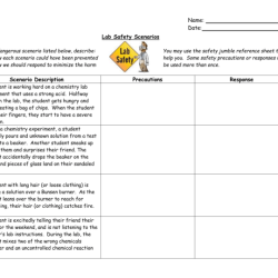 Lab safety scenarios worksheet answer key