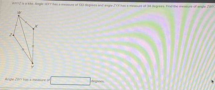 What is the measure of angle wxy