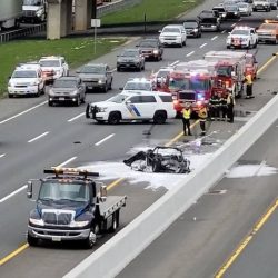 A car enters a turnpike 22 miles