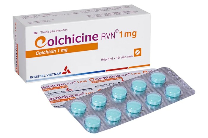 Colchicine 1200 mcg orally is prescribed for client with gout