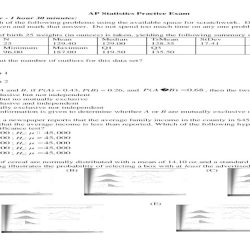 Ap statistics practice examination 1 answer key