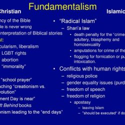 Today the fundamentalist movement in the middle east calls for