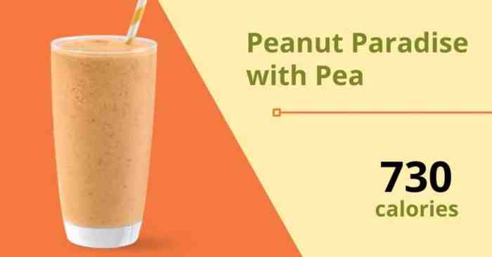 Peanut smoothie paradise tropical user added fooducate